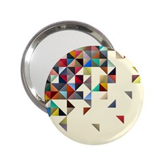 Retro Pattern Of Geometric Shapes 2 25  Handbag Mirrors by BangZart