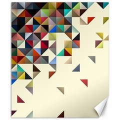 Retro Pattern Of Geometric Shapes Canvas 8  X 10 