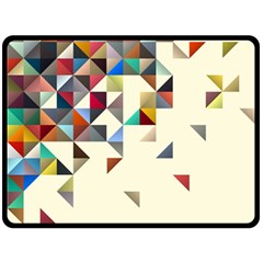 Retro Pattern Of Geometric Shapes Fleece Blanket (large)  by BangZart