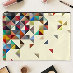 Retro Pattern Of Geometric Shapes Cosmetic Bag (xxxl)  by BangZart