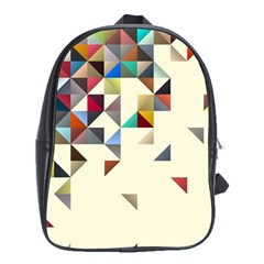 Retro Pattern Of Geometric Shapes School Bags (xl)  by BangZart