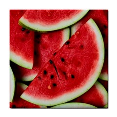 Fresh Watermelon Slices Texture Tile Coasters by BangZart