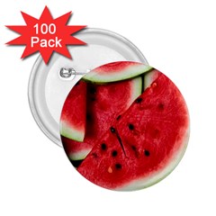 Fresh Watermelon Slices Texture 2 25  Buttons (100 Pack)  by BangZart