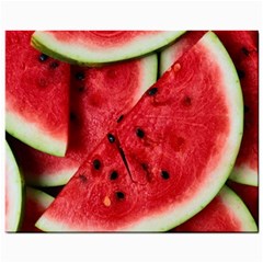 Fresh Watermelon Slices Texture Mini Button Earrings by BangZart