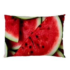 Fresh Watermelon Slices Texture Pillow Case by BangZart