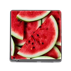 Fresh Watermelon Slices Texture Memory Card Reader (square) by BangZart