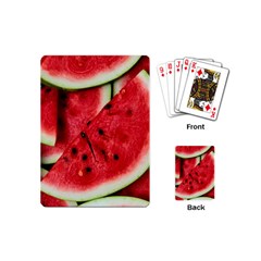 Fresh Watermelon Slices Texture Playing Cards (mini) 