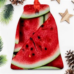 Fresh Watermelon Slices Texture Bell Ornament (two Sides)