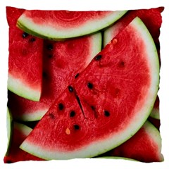 Fresh Watermelon Slices Texture Large Cushion Case (two Sides) by BangZart