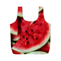 Fresh Watermelon Slices Texture Full Print Recycle Bags (m)  by BangZart