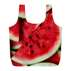 Fresh Watermelon Slices Texture Full Print Recycle Bags (l)  by BangZart