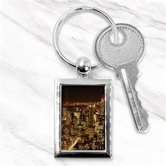 New York City At Night Future City Night Key Chains (rectangle)  by BangZart