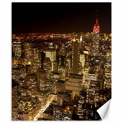 New York City At Night Future City Night Canvas 8  X 10  by BangZart