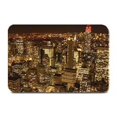 New York City At Night Future City Night Plate Mats by BangZart