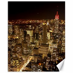 New York City At Night Future City Night Canvas 11  X 14   by BangZart