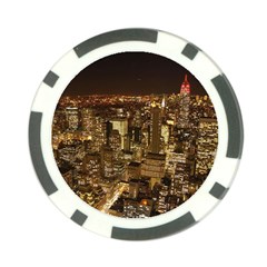 New York City At Night Future City Night Poker Chip Card Guard by BangZart