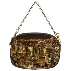 New York City At Night Future City Night Chain Purses (two Sides)  by BangZart