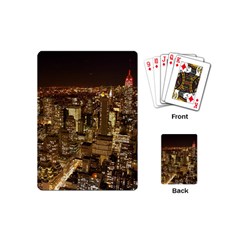 New York City At Night Future City Night Playing Cards (mini)  by BangZart