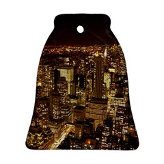 New York City At Night Future City Night Bell Ornament (two Sides) by BangZart