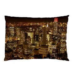 New York City At Night Future City Night Pillow Case (two Sides) by BangZart