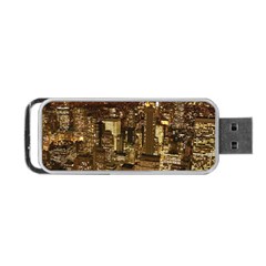 New York City At Night Future City Night Portable Usb Flash (two Sides) by BangZart