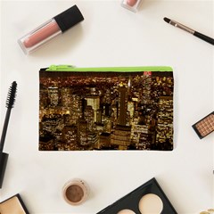 New York City At Night Future City Night Cosmetic Bag (xs) by BangZart