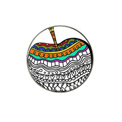 Abstract Apple Art Colorful Hat Clip Ball Marker (10 Pack) by Nexatart