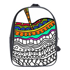 Abstract Apple Art Colorful School Bags(large)  by Nexatart