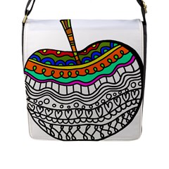 Abstract Apple Art Colorful Flap Messenger Bag (l)  by Nexatart