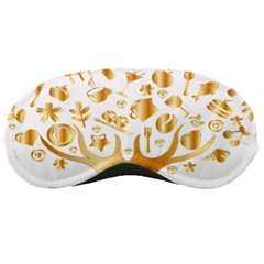 Abstract Book Floral Food Icons Sleeping Masks