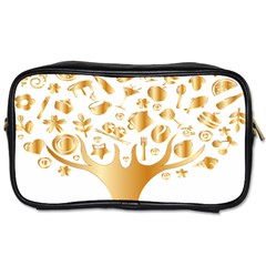 Abstract Book Floral Food Icons Toiletries Bags 2-Side