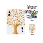 Abstract Book Floral Food Icons Playing Cards 54 (Mini)  Front - Spade4