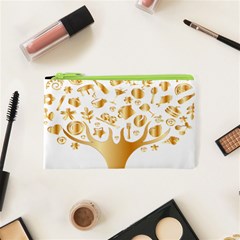 Abstract Book Floral Food Icons Cosmetic Bag (xs) by Nexatart