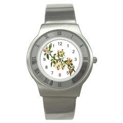 Apple Branch Deciduous Fruit Stainless Steel Watch by Nexatart