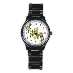 Apple Branch Deciduous Fruit Stainless Steel Round Watch by Nexatart