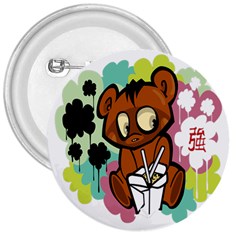 Bear Cute Baby Cartoon Chinese 3  Buttons by Nexatart