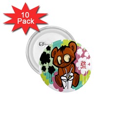 Bear Cute Baby Cartoon Chinese 1 75  Buttons (10 Pack) by Nexatart