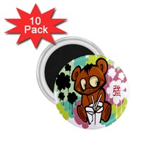 Bear Cute Baby Cartoon Chinese 1 75  Magnets (10 Pack)  by Nexatart