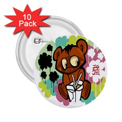 Bear Cute Baby Cartoon Chinese 2 25  Buttons (10 Pack)  by Nexatart