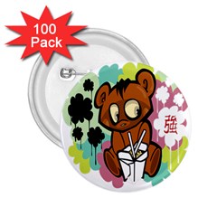 Bear Cute Baby Cartoon Chinese 2 25  Buttons (100 Pack)  by Nexatart