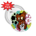 Bear Cute Baby Cartoon Chinese 2.25  Buttons (100 pack)  Front