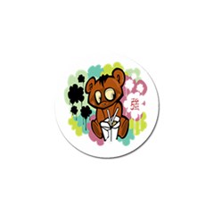 Bear Cute Baby Cartoon Chinese Golf Ball Marker (4 Pack) by Nexatart