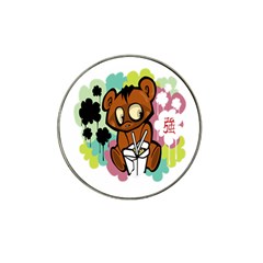 Bear Cute Baby Cartoon Chinese Hat Clip Ball Marker (10 Pack) by Nexatart