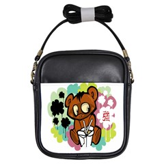 Bear Cute Baby Cartoon Chinese Girls Sling Bags by Nexatart