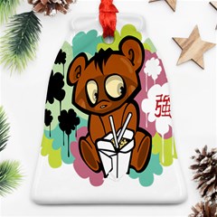 Bear Cute Baby Cartoon Chinese Bell Ornament (two Sides) by Nexatart