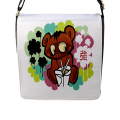 Bear Cute Baby Cartoon Chinese Flap Messenger Bag (l)  by Nexatart