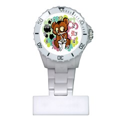 Bear Cute Baby Cartoon Chinese Plastic Nurses Watch by Nexatart