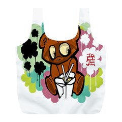 Bear Cute Baby Cartoon Chinese Full Print Recycle Bags (l)  by Nexatart