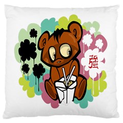 Bear Cute Baby Cartoon Chinese Standard Flano Cushion Case (two Sides) by Nexatart