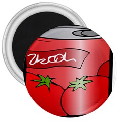 Beverage Can Drink Juice Tomato 3  Magnets by Nexatart